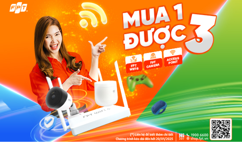 MUA 1 ĐƯỢC 3 – KHUYẾN MÃI LỚN TỪ FPT!